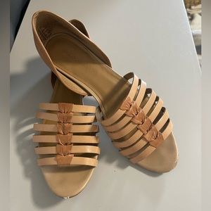 Franco Sarto Peep Toe Flats